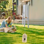 Personalised Rainbow Bridge Wind Chime with Name and Date Memorial Sympathy Pet Loss Gift for Pet Lovers