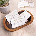 Personalized Pine Prayer Bowl Dough Bowl Cross Religious Gifts Comes with 24 Blessing Cards