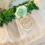 Personalized Handmade Flowers Wreath Rattan Flower Girl Basket with Name and Pearl Handle Wedding Ceremony Gift