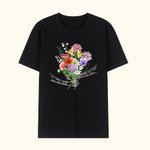 Personalised Family Member Birth Flower Bouquet with Name T-shirt
