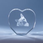 Personalized 3D Photo Crystal Heart-shaped with LED Light Base
