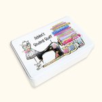 Personalised Metal Sewing Storage Tin with Painted Sewing Machine Gifts for Tailor