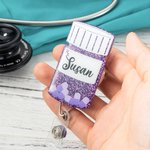 Bottiglia di pillole personalizzata Glitter ID Badge Reel per i lavoratori medici farmacisti