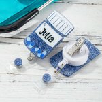 Bottiglia di pillole personalizzata Glitter ID Badge Reel per i lavoratori medici farmacisti
