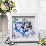 Personalisierte Seide Foto Schmetterling Hochzeit Bouquet mit Shadowbox Memorial Hochzeit Keepsake Geschenk