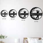 Personalized Man Golfer Name Sign Decoration For Room Metal Wall Art