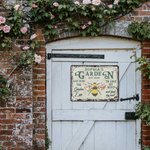Personalized Retro Floral and Insect and Animal Iron Garden Sign
