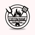 Personalized Stainless Steel Name and Place Metal Wall Art Decoration