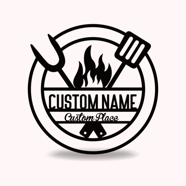 Nom et lieu en acier inoxydable personnalisé Décoration murale d'art en métal