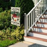 Personalisierte Willkommen auf unserem Campingplatz Camping Paar Gartenfahne im Freien Yard Decor Geschenk für Camping-Liebhaber