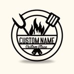 Personalisierte Edelstahl Name und Ort Metall Wanddekoration