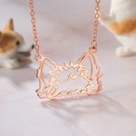 Gepersonaliseerde Leuke Hond Kat Ras Oren Ketting met Naam Verjaardag Verjaardagscadeau voor Hond Kat Huisdier Liefhebbers