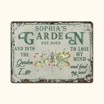 Personalized Retro Floral and Insect and Animal Iron Garden Sign