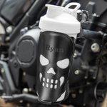 Personalized PU Leather Skull Drink Holder Gift for Motorcycle and Bicycle Lover
