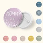Personalized Baby Shower Badge Pins Mommy to be Button 5 PCS