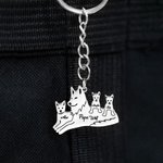 Personalisierte Mama Wolf Keychain mit 1-8 Namen Geschenk für Mutter