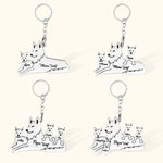 Personalized Mama Wolf Keychain with 1-8 Names Gift for Mother