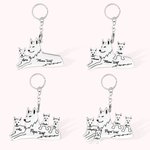 Personalisierte Mama Wolf Keychain mit 1-8 Namen Geschenk für Mutter