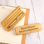 Personalized Ballpoint Pen & Case Sets with Engraved Name