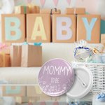Personalized Baby Shower Badge Pins Mommy to be Button 5 PCS