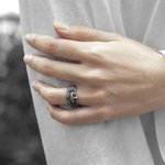 Personalized Greek Mythology Venus Eye Ring