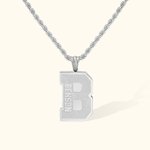 Collier Personnalisé avec Initiale et Nom Bijou de Sport en Acier Inoxydable Cadeau Anniversaire pour Amoureux de Sport