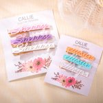 Juego de 3 pinzas acrílicas personalizadas con nombre