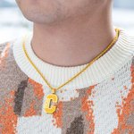 Collier Personnalisé avec Initiale et Nom Bijou de Sport en Acier Inoxydable Cadeau Anniversaire pour Amoureux de Sport