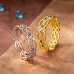 Personalized Celtic Ring with Birthstone