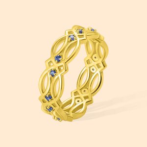 Personalisierte keltischen irischen Knoten Ring mit Birthstone Minimalist Schmuck Valentinstag Geburtstag Geschenk für Frauen