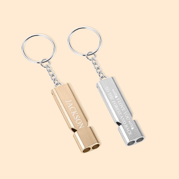 Personalisierte Notfall Überleben Edelstahl Pfeife Schlüsselanhänger