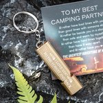 Personalisierte Notfall Überleben Edelstahl Pfeife Schlüsselanhänger