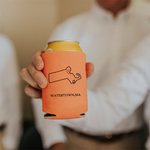Personalized US State Map Beer Can Cooler for Wedding
