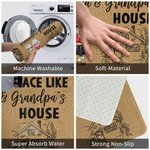 Personalized There's No Place Like Home Doormat Couple Theme Home Decoration Housewarming Birthday Gift for Grandpa Grandma