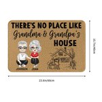 Personalized There's No Place Like Home Doormat Couple Theme Home Decoration Housewarming Birthday Gift for Grandpa Grandma
