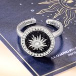 Personalized Sun Pattern Gemstone Anxiety Ring
