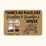 Personalized There's No Place Like Home Doormat Couple Theme Home Decoration Housewarming Birthday Gift for Grandpa Grandma