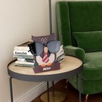 Porte-lunettes Hibou en Bois avec Nom Personnalisé Cadeau pour Bureau