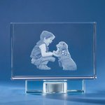 Personalised 3D Engraved Photo Crystal Keepsake Gift