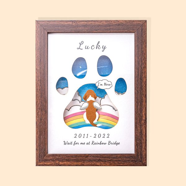 Rainbow Bridge Pet Memorial Frame