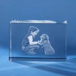 Personalised 3D Engraved Photo Crystal Keepsake Gift