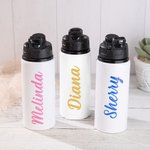Botella de agua de acero inoxidable de calidad alimentaria con asa y nombre Personalizada Ballet Girl 20oz Regalo de cumpleaños de vuelta al cole para