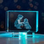 Personalised 3D Engraved Photo Crystal Keepsake Gift