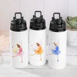 Botella de agua de acero inoxidable de calidad alimentaria con asa y nombre Personalizada Ballet Girl 20oz Regalo de cumpleaños de vuelta al cole para