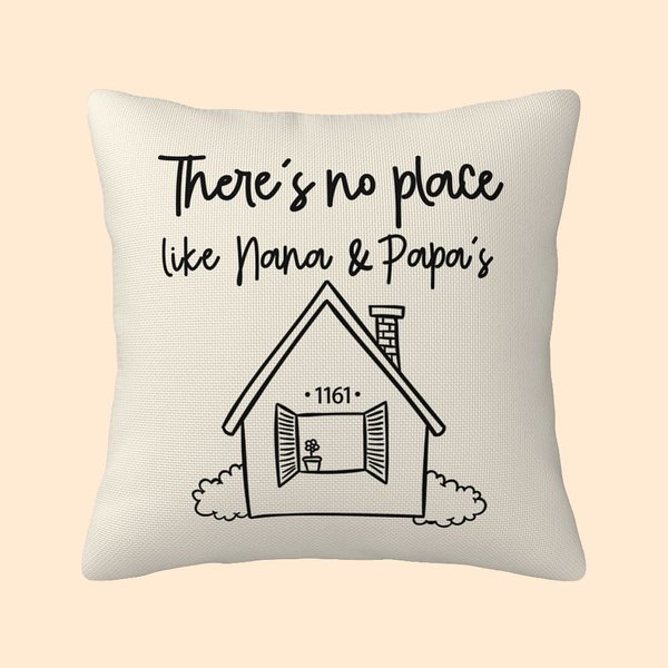 Personalized Cushion Cover Throw Pillow Cover There's No Place like Home