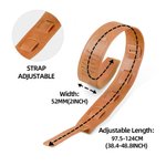 Courroie de guitare réglable en cuir PU personnalisée avec texte gravé Cadeau d'anniversaire pour musicien amateur de guitare