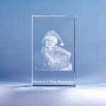 Personalized Baby's First Christmas 3D Engraved Photo Crystal