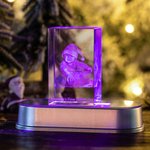 Personalized Baby's First Christmas 3D Engraved Photo Crystal