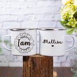 Personalisierte Ich bin Inspiration Keramik Camping Becher mit Namen