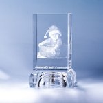 Personalized Baby's First Christmas 3D Engraved Photo Crystal